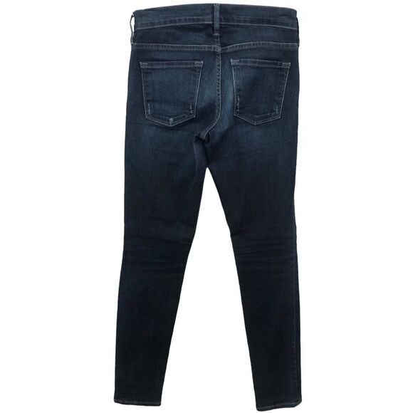 FRAME DENIM LE SKINNY DE JEANNE SIZE 24 BLUE DISTRESSED - Picture 3 of 10